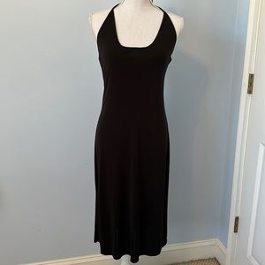 Banana Republic VINTAGE cocktail halter dress black Medium